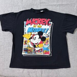 Vintage 90 Mickey & Co Mickey Mouse In The Middle Comic Tshirt One Size Fits All